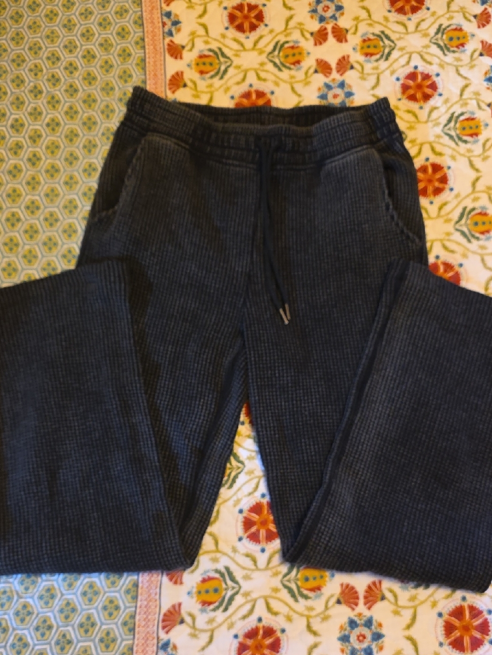 Hippie Rose Black Waffle Knit Lounge Pants